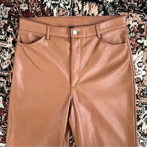 DYNAMITE Gisele Faux Leather Straight Pants